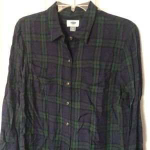 Old Navy blue and green plaid shift dress 💙